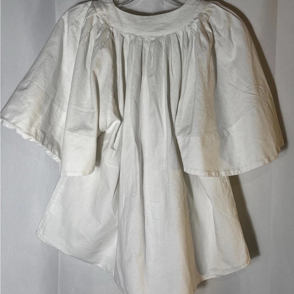 Pomander Place Finley Flutter Sleeve White Blouse - XS - Picture 6 of 9